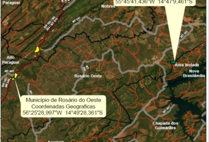 FAZENDA MT MAPA LOCALIZAÇÃO